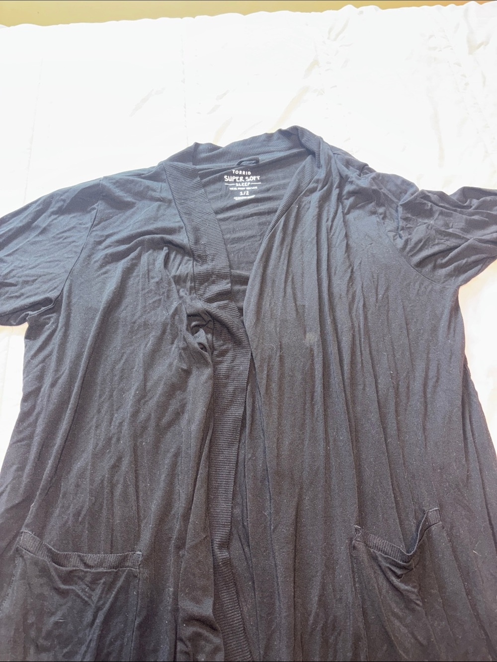Torrid Robe Plus Size Intimates Lounge Sleep Women’s Bathrobe 1X2X Black - Picture 2 of 14